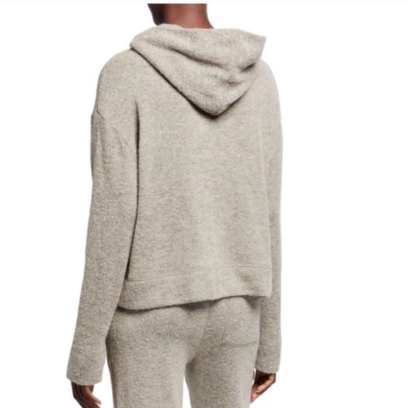 VINCE Textured Wool-Blend Hoodie Pullover Sweater in Ivory NWOT/sz S - Picture 7 of 12